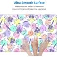 thumbnail image 3 of Hand Drawn Flowers Multicolour -Mouse Pad, Big Desk Mat, Extended Gaming Mouse Pad, Mouse Mat with Non-Slip Rubber Base ＆ Stitched, 31.5 X 11.8 in Large Desk Pad for Keyboard, Mouse, Home and Office, 3 of 5