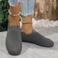 thumbnail image 6 of Womens Gray Mesh Slip On Sneakers - Breathable & Lightweight Comfortable Walking Shoes for Everyday Casual,Size 38, 6 of 9