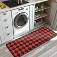 thumbnail image 3 of Red Black Checkerboard Checkered Pattern Kitchen Rug Mat,Kitchen Runner Rugs Non Skid Washable,Decorative Kitchen Floor Mats for Kitchen,Sink,Laundry,17"x47.2", 3 of 7