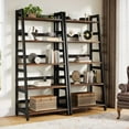 thumbnail image 3 of Tribesigns 5-Tier Bookshelf Modern Bookcase, 5 Shelf Ladder Shelf Brown, 3 of 8