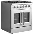 thumbnail image 4 of Forno Galiano 30-Inch Freestanding French Door Gas Range, 4 Burners, Convection Oven, Energy Efficient, 4 of 8