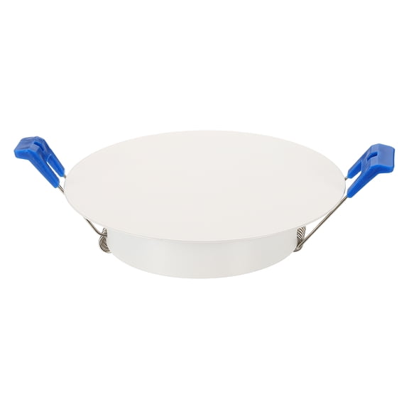 Uxcell 110mm/4.3" Round Ceiling Cover Plate, Downlight Hole Speaker Wall Hole Spring-Lock Decorative Steel Trim Cap Access Panel for 3.1-3.5" Ceiling or Drywall Openings, Matte White