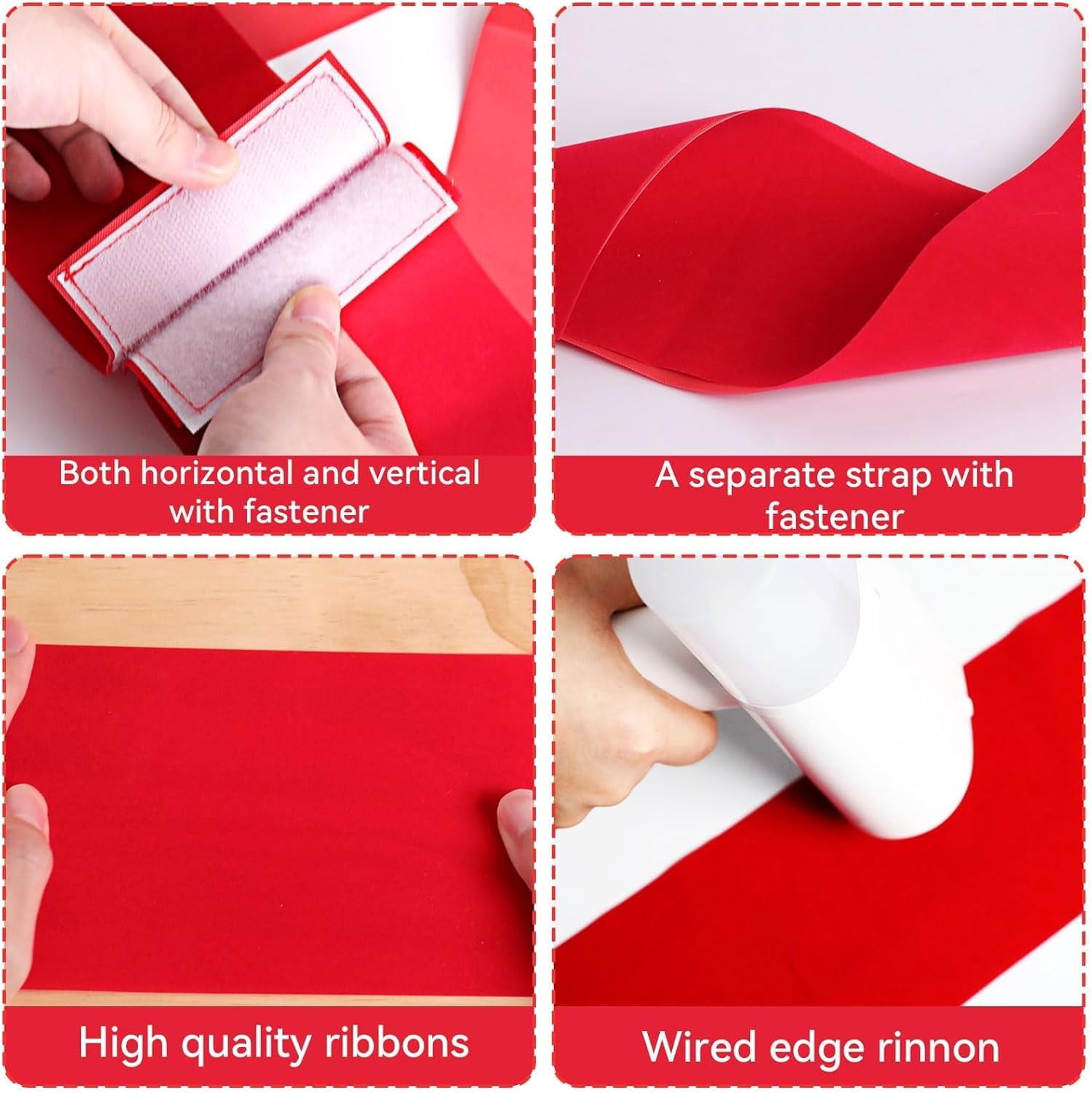 Dalrosia Christmas Cabinet Door Ribbon Big Red Bow Large Door Lace Christmas Tree Bow Xmas Holiday Decorations Christmas Front Door Party Supplies