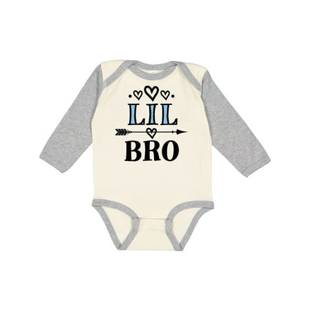 

Inktastic Lil Bro Announcement Boys Brother Gift Baby Boy Long Sleeve Bodysuit
