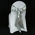 thumbnail image 1 of Tissue Lame Chair Sashes 6" x108" Bow Metallic 100% Polyester 8 COLORS Wedding", Silver, 1 of 1