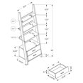 thumbnail image 3 of Porch & Den Bookshelf, Bookcase, Etagere, Ladder, 4 Tier, 69" Height, Office, Bedroom, Laminate, Contemporary, Modern, 3 of 3