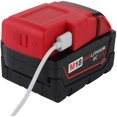 thumbnail image 2 of Cribun USB Charger Adapter for Milwaukee Li-ion Battery M14.4V M18V 5V2.1A 12V2-3A current, 2 of 8