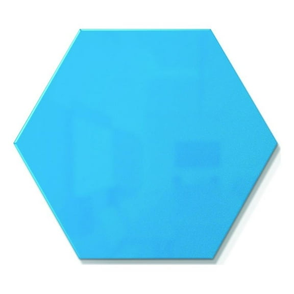 Ghent Hex LINK Steel Whiteboard - Magnetic - Bright Blue - 18x21in