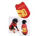 thumbnail image 5 of Lunxisen 1 Pcs Pet Soccer Shirt Breathable Mesh Garment for Small Dogs Cats Lightweight Outdoor Play Apparel Pet Costume Uniform, 5 of 9