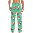 thumbnail image 4 of FORMRS Mens Pajama Pants with Pockets Cotton Sleepwear Lounge Bottoms Sizes S-2XL, Green American Footballs, 4 of 7