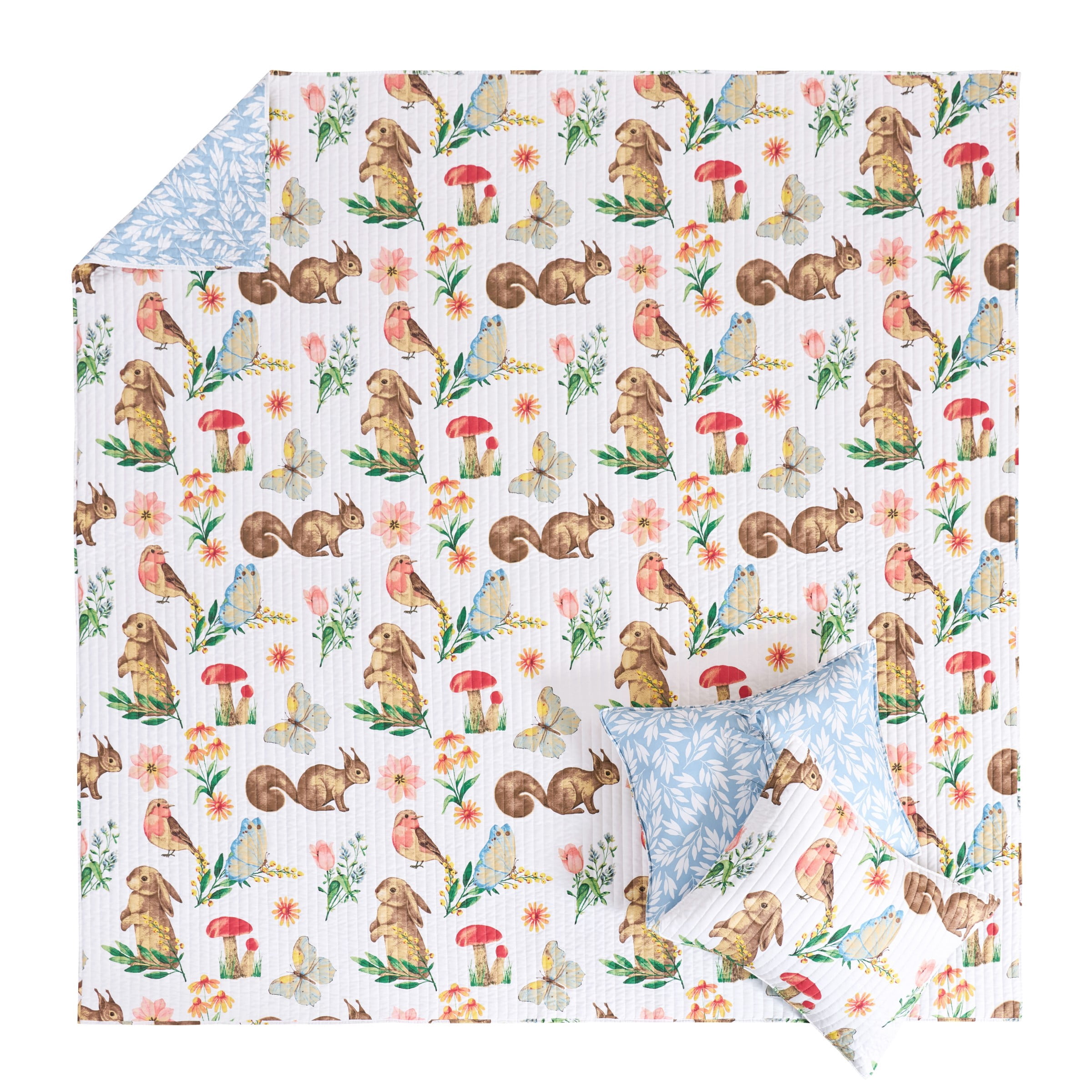 Greenland Home Fashions Willow Spring Garden Reversible Quilt Set, Teen-Adult, 2-Piece Twin/XL