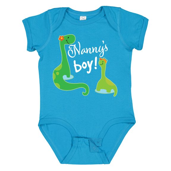Inktastic Nannys Boy Grandson Dinosaur Boys Baby Bodysuit