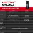 thumbnail image 3 of HABOTEST HT605 Digital Handheld Anemometer, Anemometer handheld windspeed meter, Anemometers handheld, 0-30m/s Wind Speed Test,MAX/MIN measurement, Data Hold, 3 of 12