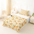 thumbnail image 3 of Manfei Cute Dalmatian Corgi Twin Sheets, Spring Tulip Flower Bedding, Cream, 3-Piece, 1 Flat Sheet, 1 Fitted Sheet and 1 Pillowcase, 3 of 6