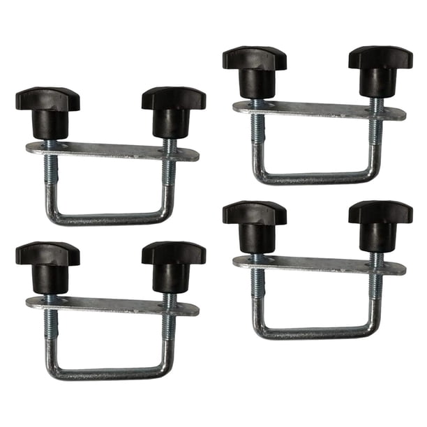 4 abrazaderas de perno en U para caja de techo, soporte en U, clip de nailon negro, kit de montaje para furgoneta, perno para portaequipajes de techo 9 centímetros