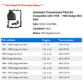 thumbnail image 2 of Automatic Transmission Filter Kit - Compatible with 1984 - 1988 Dodge Mini Ram 1985 1986 1987, 2 of 2