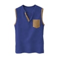 thumbnail image 6 of Wlynlyn Mens Tank Tops Summer Cotton Linen Casual V Neck Color Block Trendy Beach Vacation Sleeveless Shirts, 6 of 8