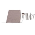 thumbnail image 2 of Juego De Cuidado Del Bigote, Kit De Cepillo De Corte De Barba Multifuncional Portátil De Acero Inoxidable 4 Piezas Para Peluquería Para Hombre Anggrek Beard Care Brush Set, 2 of 8