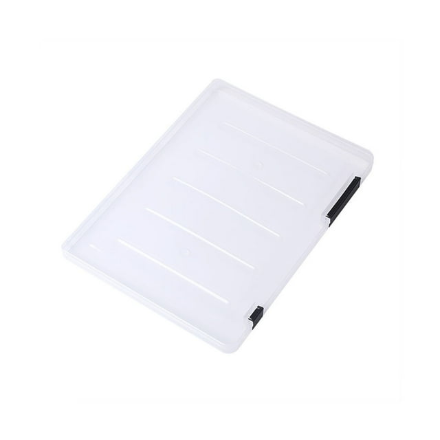 Seitruly Caja de almacenamiento de documentos transparente, carpeta organizadora, cajas de clasificación gruesas transparentes, papel A4 Carpetas de archivos