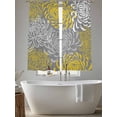 thumbnail image 6 of Sheer Curtains 72 Inches Long, Yellow Gray Floral Light Filtering Window Curtains for Living Room, Farmhouse Retro Abstract Flowers Art Rod Pocket Voile Sheer Curtain Drapes, 52"W x 72"L, 2 Panels, 6 of 8