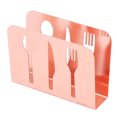 thumbnail image 3 of Vertical Napkin Holder, Napkin Holder Rust Resistant Unique Stylish Easy  Knife Fork Cutout Pattern  For Cafes For Bars For Restaurants Rose Gold, 3 of 8