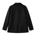 thumbnail image 5 of MaFYtyTPR Blazer for Women Long Sleeve Single Button Loose Fit Casual Office Suit Jacket With Chest Pockets A-Black XXL, 5 of 6