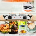thumbnail image 2 of Moclever 2000W Electric Dual Burner Portable Electric Stove Coil Heating Hot Plate Stove Countertop RV Hotplate with 5 Temperature Adjustments Portable Handles, White, 2 of 14