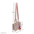 thumbnail image 2 of Empire Cove Stylish Mini Tote Bags with Tassels and Charm - Purse Handbags Satchel Tweed Pink, 2 of 4