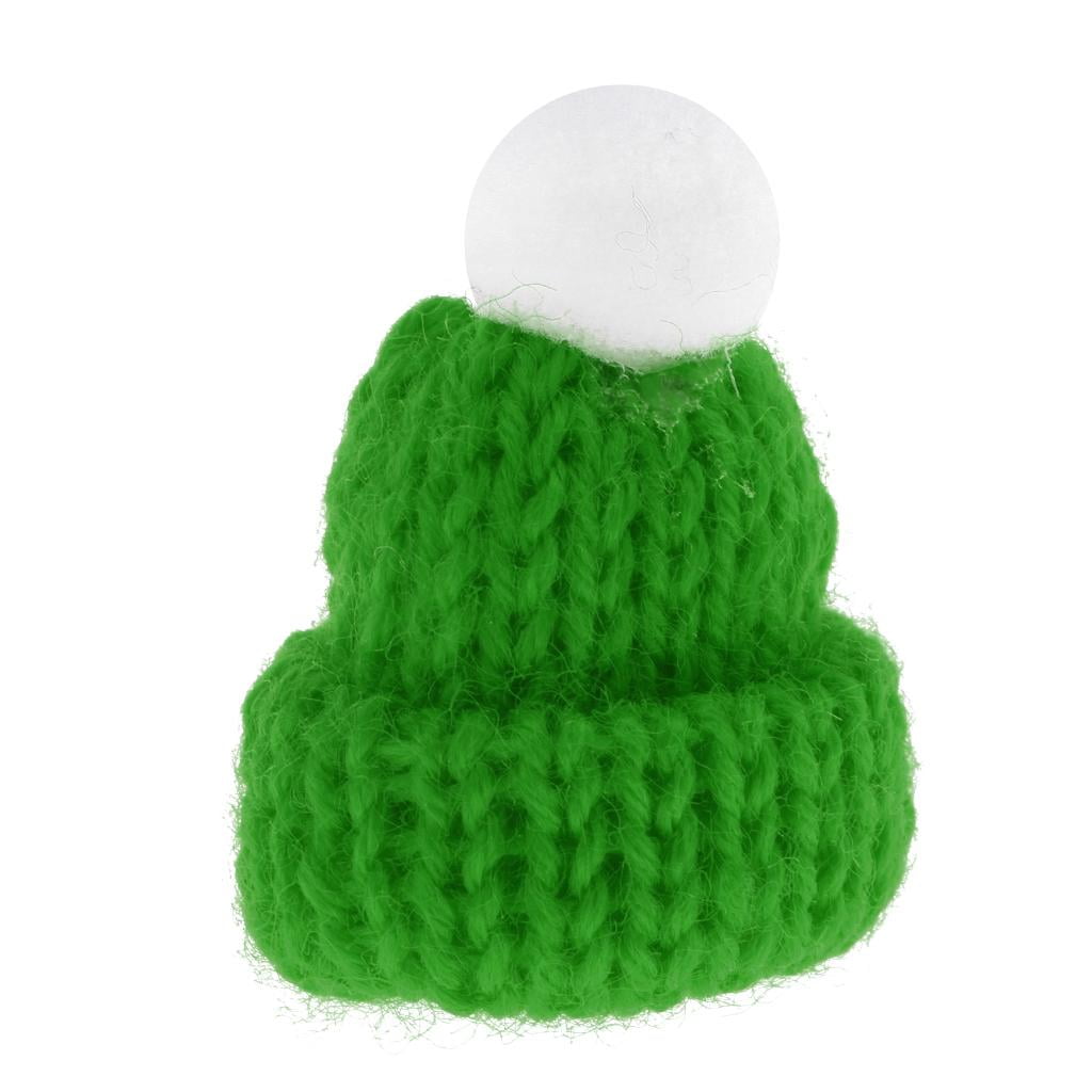 Miniature Hats Dollhouse Decoration Doll Hat Knitted Mixed Color 5 pcs Mini Hats Decorations Knitting Hat Toys for Kids Girls