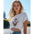 thumbnail image 4 of T Shirts for Women Short Sleeve Cotton Crewneck T-Shirt, Santa Claus Christmas Xmas Tee Tops Casual Basic T-Shirts, XS-5XL White 3XL, 4 of 7