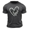 thumbnail image 4 of PNTUTB Men's Fashion Valentine's Day Themed Prints Casual Loose Comfortable Short Sleeve Crew Neck T-shirt, 4 of 5