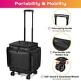 thumbnail image 4 of Byootique Rolling Makeup Train Case w/ Backpack Travel Barber Cosmetic Storage, 4 of 10