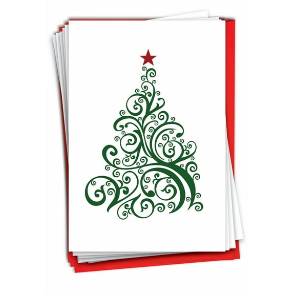12 Merry Christmas Cards Pack (1 Design, 12 Cards) - Just Fir You B6019DXSG