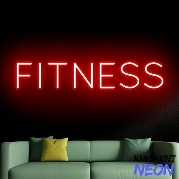 Handmadetneonsign Fitness Neon Sign, Gym Room Led Light, Fitness Neon Light For Gym Room 97605