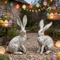 thumbnail image 4 of Resin Simulation White Long Eared Bunny Ornament, 4 of 7