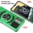 thumbnail image 5 of ThousandGear Compatible for Nokia G310 5G Case, with Tempered Glass Screen Protector, Metal Ring Magnetic Support Kickstand Heavy Duty Protection Phone Case (Green), 5 of 5