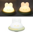 thumbnail image 2 of Lámpara LED de silicona suave recargable con 3 niveles de brillo cálido para decoración de dormitorio infantil, linda luz de noche de conejito, 2 of 8