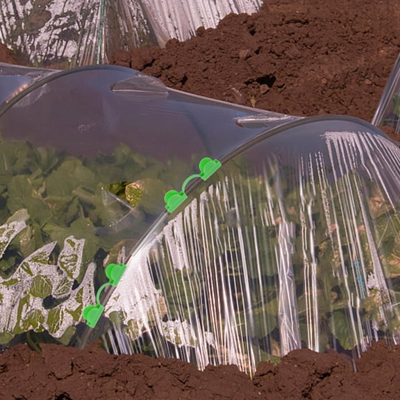 TEHAUX Black Fiberglass Garden Hoop Kit for Plant Easy Setup Cover