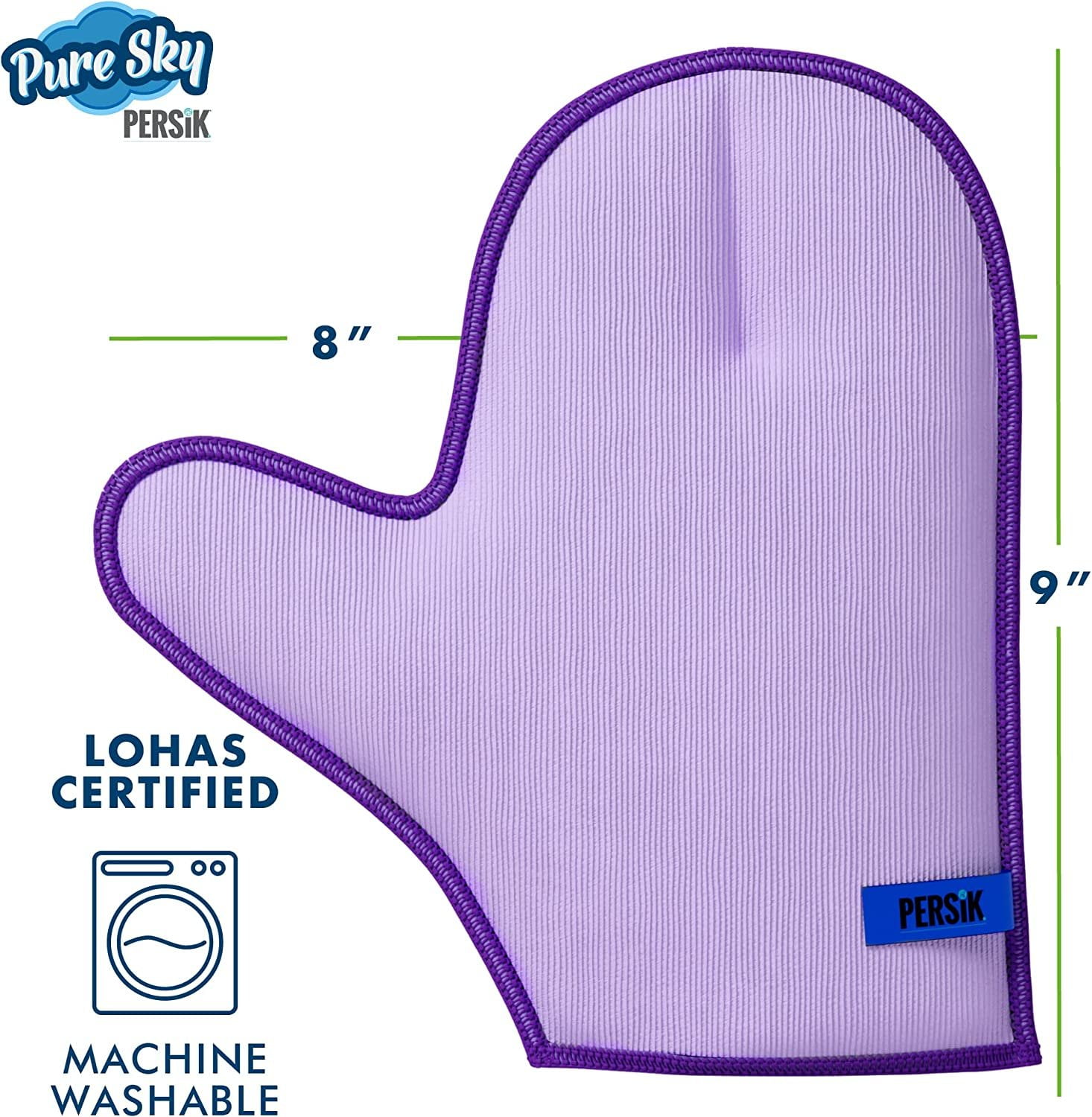ADD Glove/MITT Sponge - Cleaning Pure-Sky - and + Window Cloth Detergents Towel + Water Includes Free Cleaning Streak Glass and Dusting Ultra-Microfiber Needed Kitchen No Cleaning JUST Cleaning
