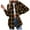 Khaki, variant on Leesechin Womens Flannel Shirts Long Sleeve Fashion Print Casual Turndown Collar Button Shirt Tops