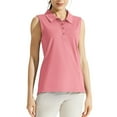 thumbnail image 3 of Sleeveless Golf Shirts for Women, Yigetop Women's Summer Solid Color Shirt Stand Up Collar Sleeveless Casual Sports Top Tennis Womens Sleeveless Golf Shirts Pink L, 3 of 7