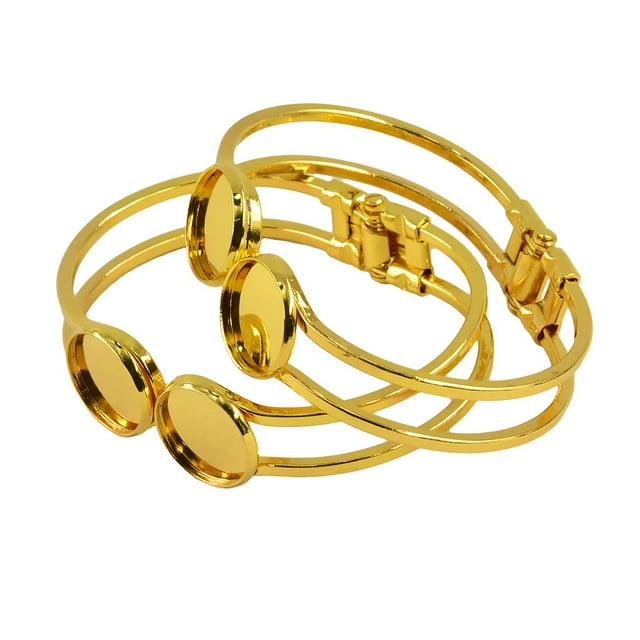 Esquirla Round Flat Glue Pad Gold