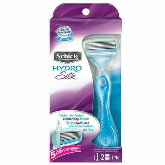 Shick Hydro Silk 5 Curve Sensing Women's Razors With Handle, Shea Butter, 2 ct, 6 Pack