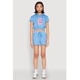 thumbnail image 2 of Women's French Terry Bear Graphic Cropped Hoodie, 2 of 5