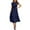 Navy, variant on Baberdicy Long Dress Women's Summer Casual Flutter Short Sleeve Crew Neck Smocked Elastic Waist Tiered Midi Dress Maxi Dress for Women Navy, Size:S-Xl