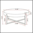 thumbnail image 4 of 31.29"Modern Retro Splicing Round Coffee Table , Fir Wood Table Top with Cross Legs Metal Base(Same SKU:W757123560), 4 of 15