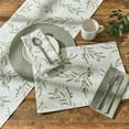thumbnail image 2 of Split P Olive Leaves Table Runner 14" X 54", 2 of 4