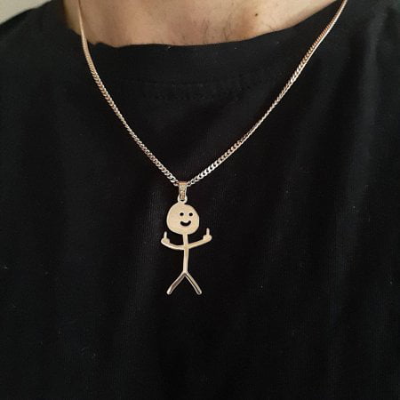 único malo Inflar Funny Doodle Necklace Personalized Finger Statement Best Friend Pendant  Unique Friendship Gift for Women Men Teen Girls Boys Cool Handmade Silver  Necklaces Jewelry - Walmart.com