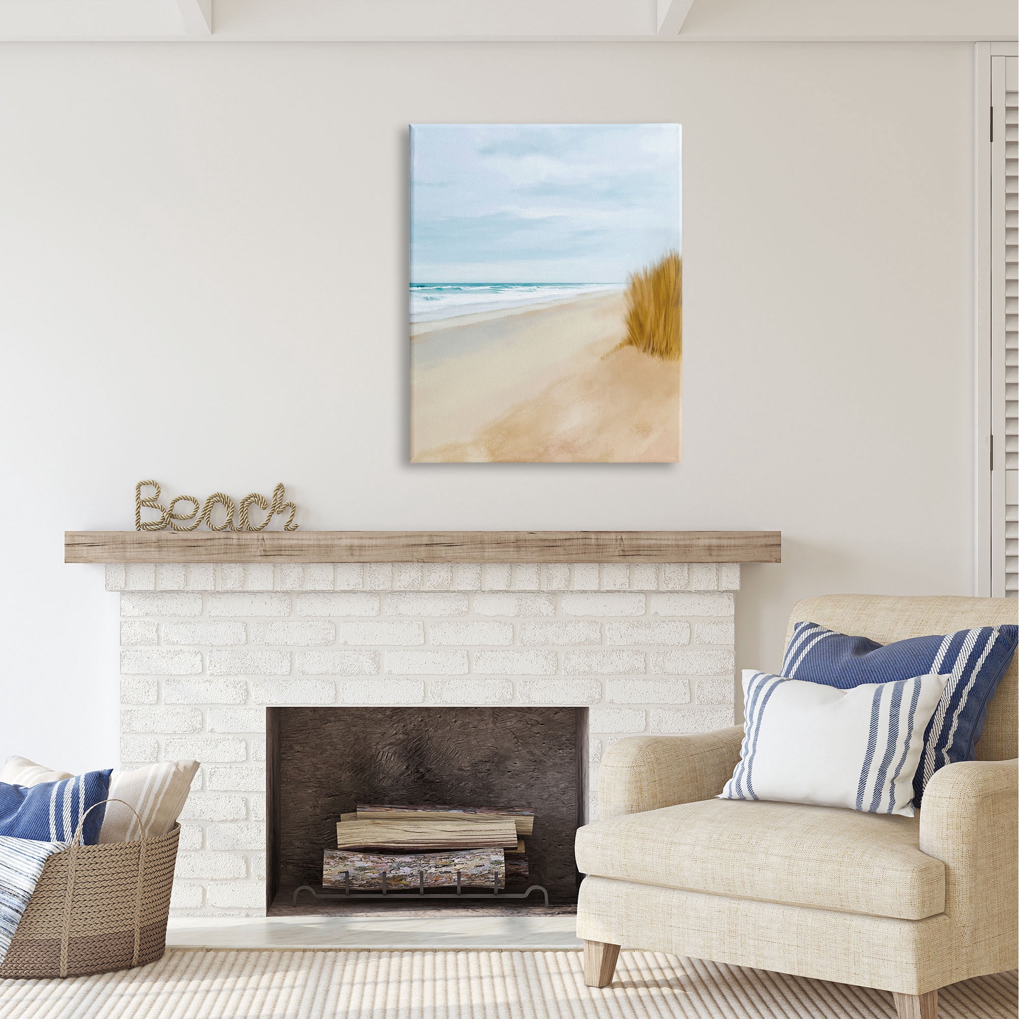Stupell Industries Wilmington Sand Dunes Nature Painting Gallery Wrapped Canvas Print Wall Art, 30 x 40