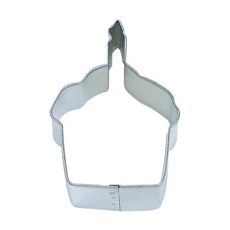 

Cupcake W/Candle Tin Cookie Cutter 3.5 in B0937 - R&M Brand Cookie Cutters - Tin Plate Steel